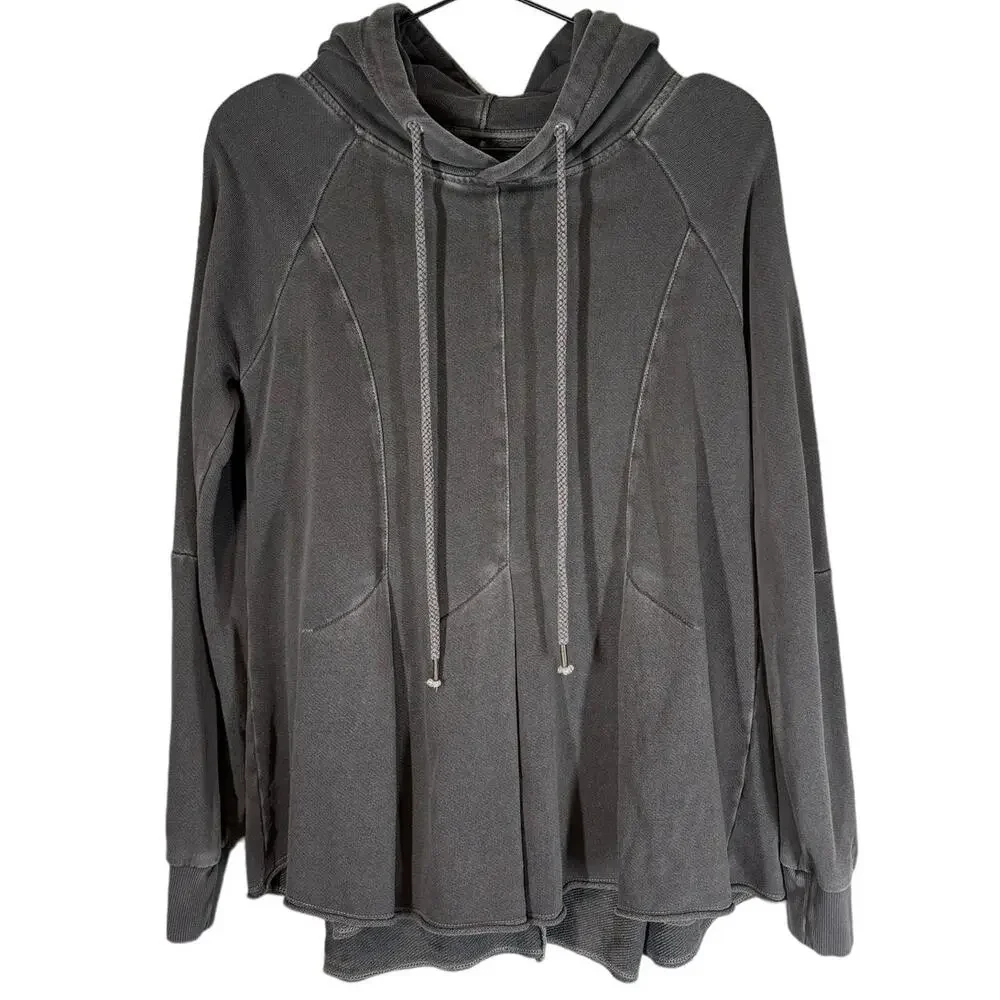 Anthropologie Pilcro Flynn Hoodie Charcoal Gray Hooded‎ Sweatshirt XS